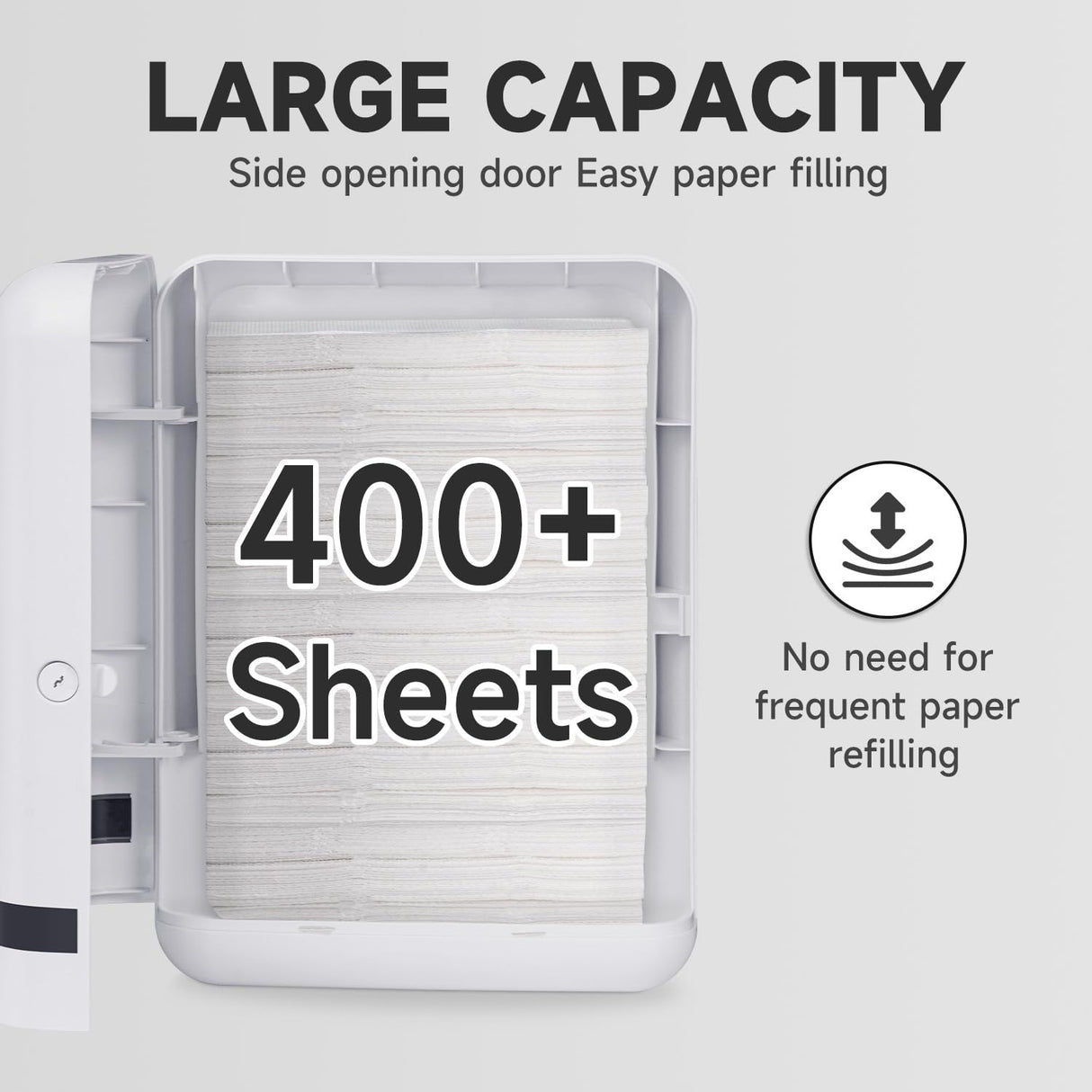 AIKE Commercial Wall Mount Paper Towel Dispenser with Lock,400 Sheets Large Capacity,Model AK5301