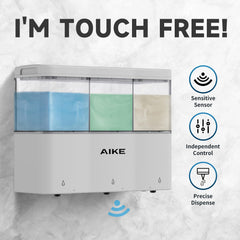 AIKE Touch-Free IPX7 Water Proof Shower Shampoo Dispenser, AK1903