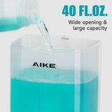 AIKE Wall-mounted Manual Liquid Soap Dispenser for Commercial Restrooms Large Capacity 40.58 fl oz/1.2L , Model AK1007 - AIKE Direct Store