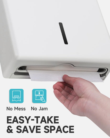 AIKE Commercial Wall Mount Paper Towel Dispenser with Lock, 400 Sheet Capacity, Fits Folded Size 10" x 3.5" Towels, Model AK5302 - AIKE Direct Store