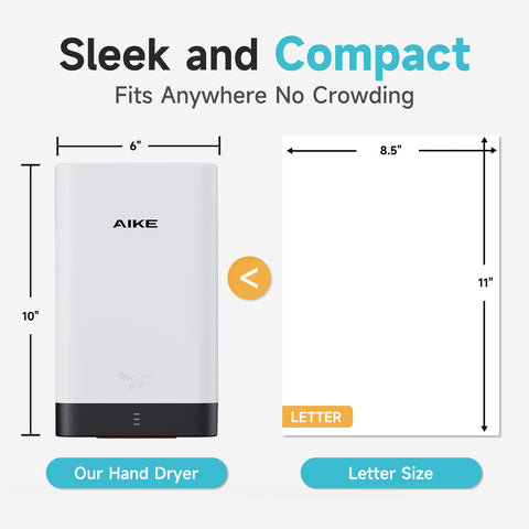 AIKE Electric Slim Hand Dryer For Household & Commercial Bathroom, AK2822
