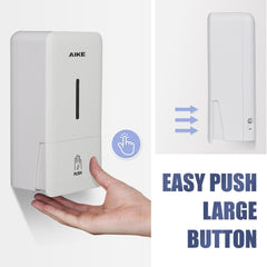AIKE Manual Push Liquid Soap Dispenser for Commercial Bathroom 27oz Large Capacity,Model AK1006
