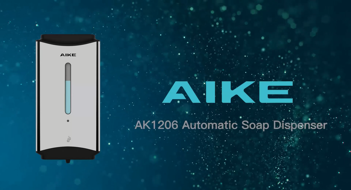 AIKE 37 oz. Berührungsloser Flüssigseifenspender für gewerbliche Badezimmer mit großem Fassungsvermögen, AK1206