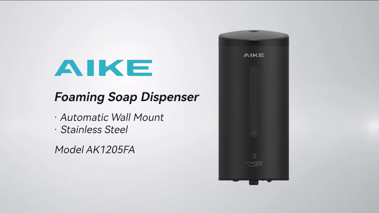 AIKE Dispensador automático de jabón líquido ajustable de 5 velocidades, 27 onzas líquidas, AK1205