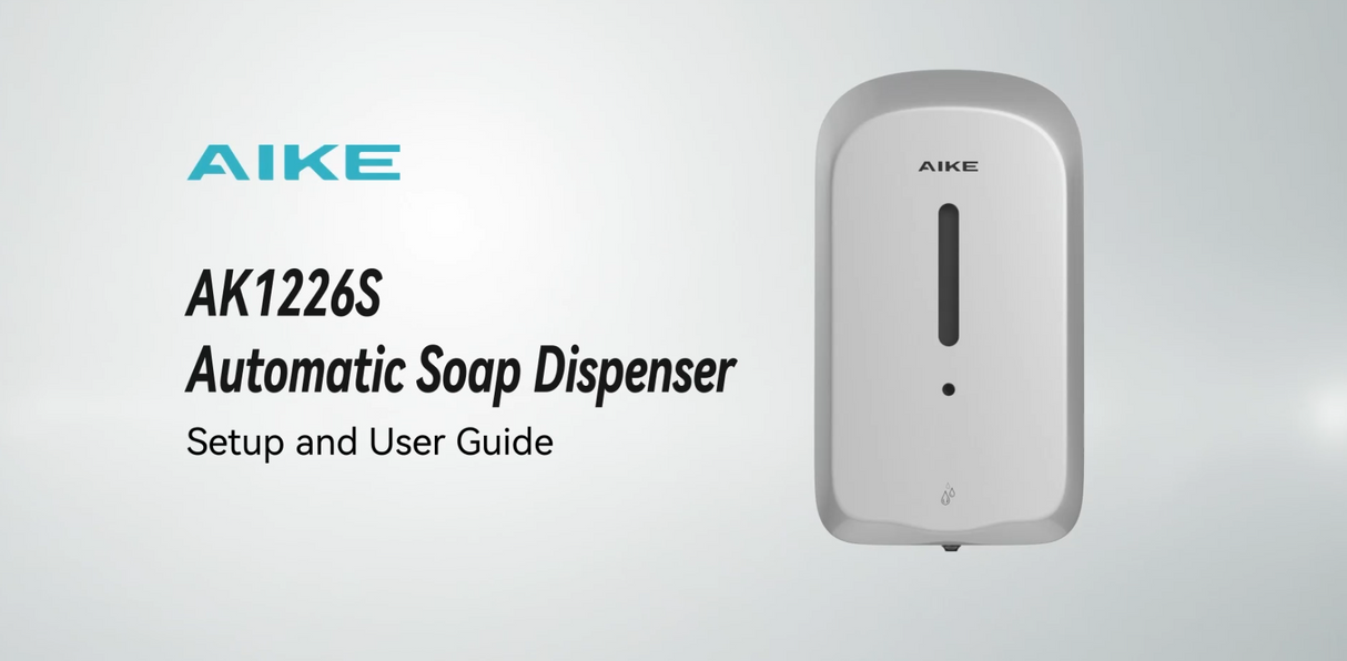 AIKE Automatischer, mit 5 Gängen verstellbarer Flüssigseifenspender, 27 Fl Oz, AK1205