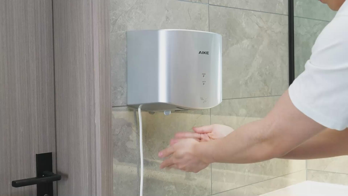 AIKE Air Wiper Compact Electric Hand Dryer for Commercial Bathroom, AK2630s